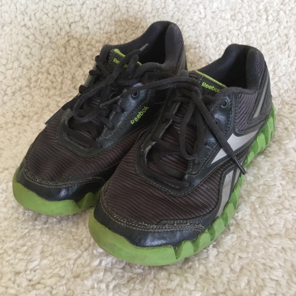 Reebok Other - Boys Reebok Gray Green Tennis Shoes Size 2